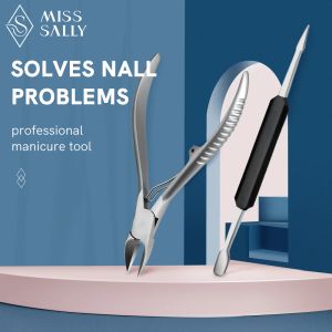 Kits Miss Sally Nail Clippers Professional Toenail Cutters Pedicure Manicure Tools Ingrown Paronychia Correction Nuticle Pusher Set