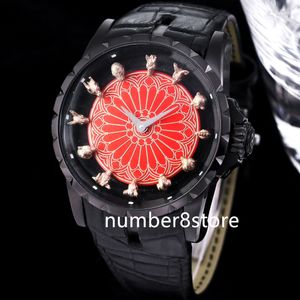 RD Excalibur RDDBEX0511 Mens Watch Quartz Black Stainless Steel Oversize Swiss Wristwatch Sapphire Crystal Waterproof Luxury Watches 9 Colors