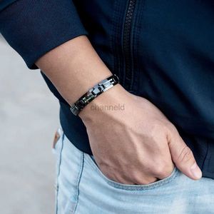 Bracciale rigido nero antigraffio per uomo Shell Health Energy Bracciale magnetico ematite Vantaggi Artrite Bracciale maschile in ceramica da 10 mm 240319