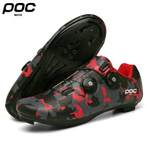 Footwear Moto Poc Shoes Mtb Flat Pedal Bicycle Shoes Men gummi nonslip mountainbike skor racing cleatless hastighet cykling sneaker