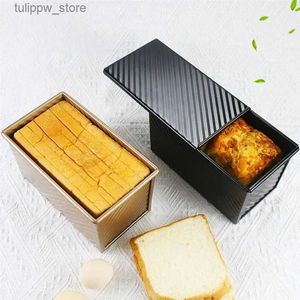 Baking Moulds Bread Pan Loaf Baking Toast Pullman Box Tray Cake Tin Pans Molds Mold Lid Plates Making Non French Tool Metal Nonstick Mould Bun L240319