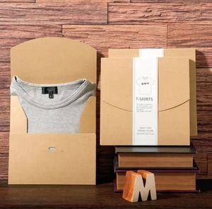 Tom Kraft Paper Envelope Packaging Box For T-Shirt Box Clothing Express Box Presentförpackning Kartong