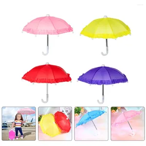 Ombrelli 4 pezzi Mini ombrello Decor Piccolo pizzo decorativo Prop Fine giocattolo per bambini Panno Tiny Kid Adorna