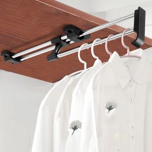 Hangers Closet Organizers Home Organization Clothes Hanger Stainless Steel Silver Top Mount Wardrobe Rail Cold Rolled