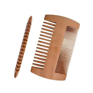 Beard Comb Kit for Men Wooden with PU Leather Case Brush Care Pocket Men's Hair Peine