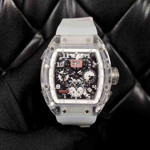 Richa Business Leisure RM011 hela automatiska mekaniska kvarnklocka Crystal Case Tape Trend Men's Watch