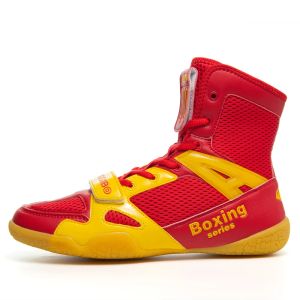 Skor Nya par boxningsskor Wrestling Shoes Martial Arts Training Shoes for Men and Women