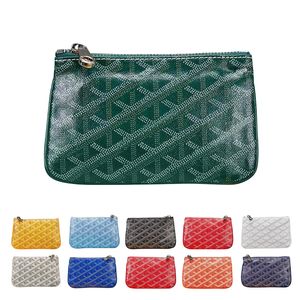 Senats Mini Wallet Pochette small wallets key pouch wristlets coin purses bag Womens mans Designer with box passport holder cardholder Leather zipper Coin Purses