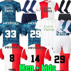 23 24 Kokcu Futebol Jerseys Away Gimenez Feyenoords Danilo 2023 Home Trauner Homens Kit Kit HARTMAN GIMENEZ PAIXAO TAABOUNI MADEIRA VERMELHA camisa de futebol