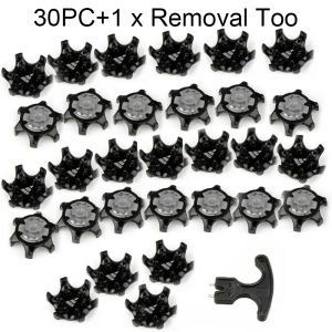 Aids 30pcs Golf Shoes Spikes Soft Durometer TPU 2.9cm X 1.2cm Replace Clamp Cleat ScrewIn Removal Tools Plastic Golf Training Parts