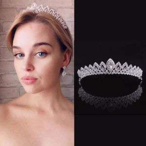 Kopfbedeckungen Kristallschmuck Tiara Crown Legierung Rasshaut Braut kleine Kronenstirnband Hochzeitsschriften