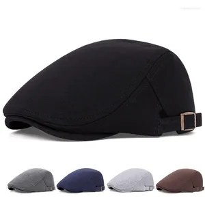 Berets Chapéu Masculino Retro Britânico para Mulheres Lvy Simples Sboy Chapéus Ao Ar Livre Casual Chapéu Pintor Golf Masculino