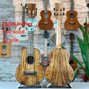 Gitarr full solid ukulele all acacia matt 23 26 tum konsert tenor akustisk elektrisk gitarr ukelele 4 strängar gitarra uke