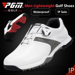 Skor PGM 2021 Golfskor män sportskor knoppar golf sneakers foder andas träning tränare antislip vattentät sneaker