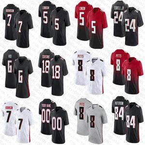 18 Kirk Cousins Bijan Robinson Drake London Maglie da calcio personalizzate Kyle Pitts Darnell Mooney Cordarrelle Patterson Younghoe Koo Tyler Allgeier Jessie Bates III