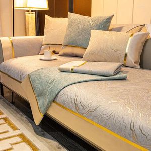 Coprisedia Cuscino per divano antiscivolo di lusso leggero Fodera semplice e moderna Ciniglia di fascia alta Seduta universale per quattro stagioni