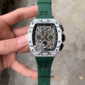 Luksusowe mechaniki męskie obserwuje Richa Wristwatch Business Rekround Ceramiczny automatyczny mechaniczny zegarek mechaniczny wielofunkcyjny sport atmosferyczny