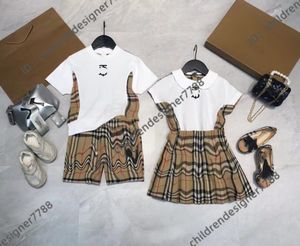 Sets roupas crianças criança duas peças 2 PCs Toddler camiseta meninas meninas trajes de traje de manga Mapuzes de luxo