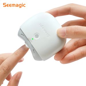 Seemagic elétrico automático cortador de unhas pro com luz trimmer cortador de unhas manicure para bebê adulto cuidados tesoura ferramentas do corpo 240318