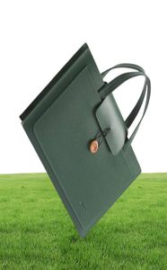 حقائب محيض 156 بوصة MacBook أكياس الكمبيوتر المحمول للرجال حقائب اليد الفاخرة مصممة للنساء حقيبة الوثيقة موجز حالة أزياء PU Leather7608118