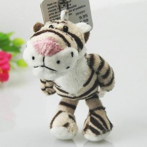 Keychains Special Grey White Tigger Classic Model Key Chain Marks Stuffed Animal Ring Soft Doll present för älskare