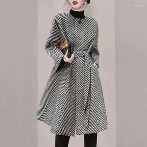 Damen Jacken Lange Trenchcoats Für Frauen Strickjacke Mantel Weibliche Kleidung Oberbekleidung Retro Y2k Winter Warme Blazer Tops