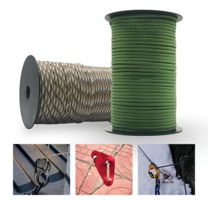 Paracord Campingzubehör 550 Militär-Fallschirmseil 50/100 m 7 Stränge 4 mm Fallschirmseil Outdoor-Überlebensausrüstung DIY-Armband Zeltseil