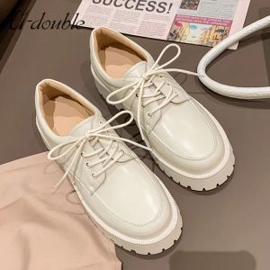 Лоферы Udouble Brand Women Shoes Spring 2021 Новая белая платформа обувь женские лоферы подлинные кожаные насосы Дизайнерские кроссовки женщины