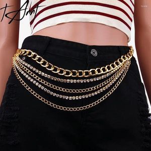 Bälten Tannt Women Belt Fashiosexy Diamonds Chain Metal Designer Gold White Vintage High Quality 2024