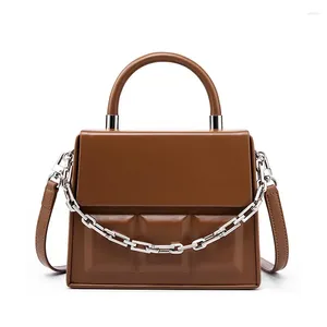 Totes 2024 Schokolade Umhängetasche Frauen Klassische Klappe Umhängetasche Mädchen Luxus Messenger Taschen Weibliche Kette Designer Box Handtasche