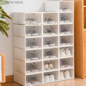 Storage Holders Racks 3/6Pcs storage box drawer style front open shoe rack organizer shoe rack womens sports shoe combination shoe cabinet Y240319