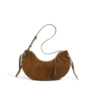 Вечерние сумки 2024, женская сумка, уникальный дизайн, мягкая замша из воловьей кожи, распродажа, осенне-зимняя сумка через плечо, подмышки, пельмени