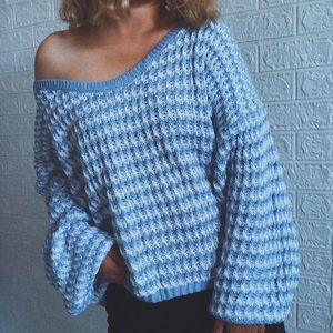Kvinnors tröjor Autumn och vinter 2024 Jacka Casual Pullover V-Neck Knit Sweater Temperament Pendlar Kvinnor