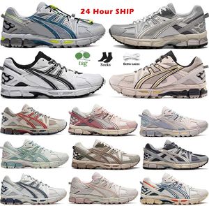 2024 Neue Laufschuhe Gel Kahana8 Läufer für Männer Frauen Trainer Herren Retro Atmungsaktive athletische Obsidian Leder Patchwork Outdoor Cross-Country-Laufschuhe