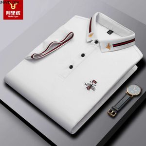 Projektant Ali Tiger Mens Summer Paul High-end Cotton Solid Color T-shirt krótkie rękawowe haft Modna koszula polo