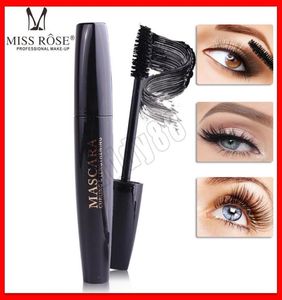 Maquiagem para os olhos Miss Rose 4D Mascara À Prova D 'Água de longa duração Curling Grosso Black Mascara 4D Silk Fiber Lashes Extension Mascara Maquiagem 7359552