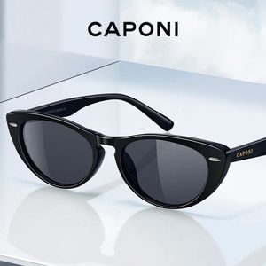 Design del marchio Caponi occhiali da sole per gatti per donne vetri da sole polarizzati alla moda TR-90 Eyewear leggero originale CP2142240403