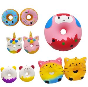 Sevimli Unicorn Yumuşak Yavaş Yükselen Kokulu Donut Squeeze Oyuncakları Çocuklar İçin Stres Rahatlama Oyuncakları Yetişkinler