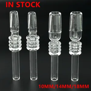 10mm 14mm 18mm Ponta de unha de quartzo Acessórios para fumar Dicas de unhas para kit de coletor de néctar Dab Straw Oil Rig Bongos de água de vidro Tubos de mão Ferramenta de borbulhador