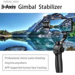 Stabilizers QAML 3 Axis Gimbal Stabilizer for Smart Phones APP supported Face tracking Wheel Zooming Auto Shot Panoramic Photos Q240319