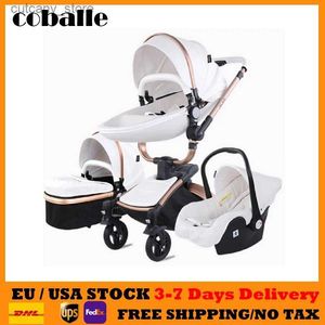 Kinderwagen# Kinderwagen 3 in 1 Dreirad Lauflernhilfe Hochlandschaftskinderwagen Klappbare Kinderwagen Babywagen Kinderwagen für Baby 0-36 Monate L240319