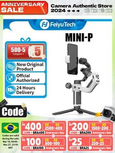 Estabilizadores FeiyuTech SCORP MINI-P Junta universal móvel de 3 eixos com tripé estabilizador Vlog adequado para Android e iPhone YouTube Q240320