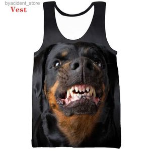Men's Tank Tops New Unisex Lovely animal dog 3D Print Causal Clothing Fashion Men Women Tracksuits Crewneck Hip Hop Vest Size S-5XL mesh top L240319