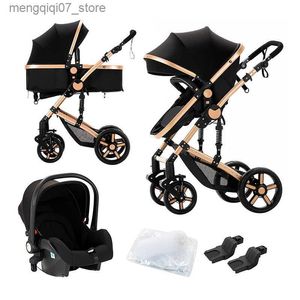 Wskaźniki# Wysokiej jakości nowonarodzony lekki wózek do wózka wózek Komfort Komfort Baby Stroller 3 na 1 siedzenie bezpieczeństwa dziecięcego z ISOFIX L240319