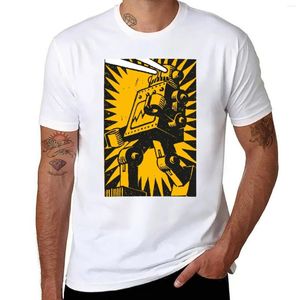 Polo da uomo T-shirt robot nera Abiti estivi Magliette divertenti anime per uomo