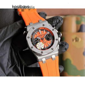 Oglądaj wysokiej jakości APS Luksusowe zegarki Męskie AP Watch Fruit Royal Oak Chronograph Menwatch Orologio Automatyczne mechaniczne superkolen cal3124 gumowy pasek uh dhks