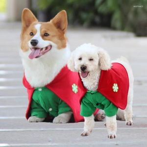 Set di mantelli finti in due pezzi per costumi natalizi per animali domestici per abbigliamento per cani