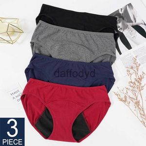 Women's Panties 3PCS Menstrual Panties Physiological Pants Women Underwear Period Cotton Absorb Water Quick-dry Briefs Female Lingerie Plus Size 240319