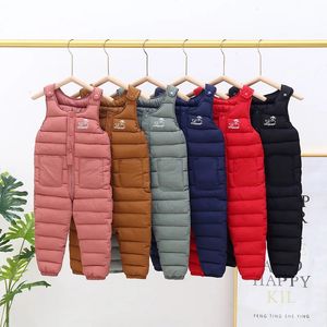 Winter Baby Jungen Overalls Herbst Mädchen Dicke Hose Baby Mädchen Warme Overall Outdoor Jogginghose Kinder Ski Unten Overalls 240305