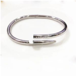 paperclip bracelet polychrome Color Classic Brand Nail Open Bracelets Female Temperament Simple Trendy Bracelet Stainles Steel Screw Bracelet For Women Gift